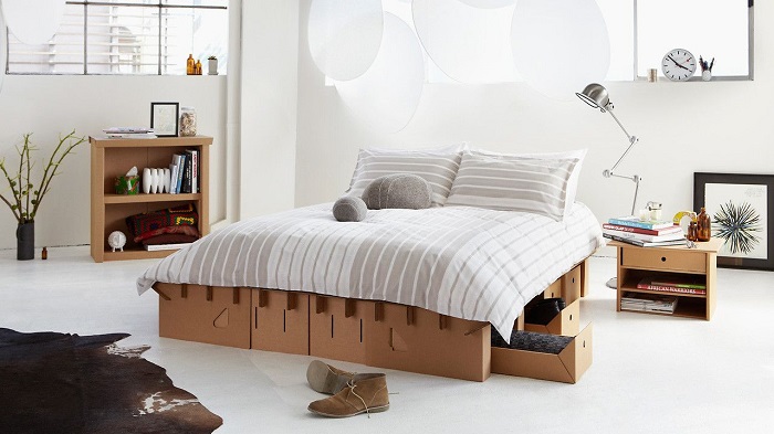 cardboard bed recycled
