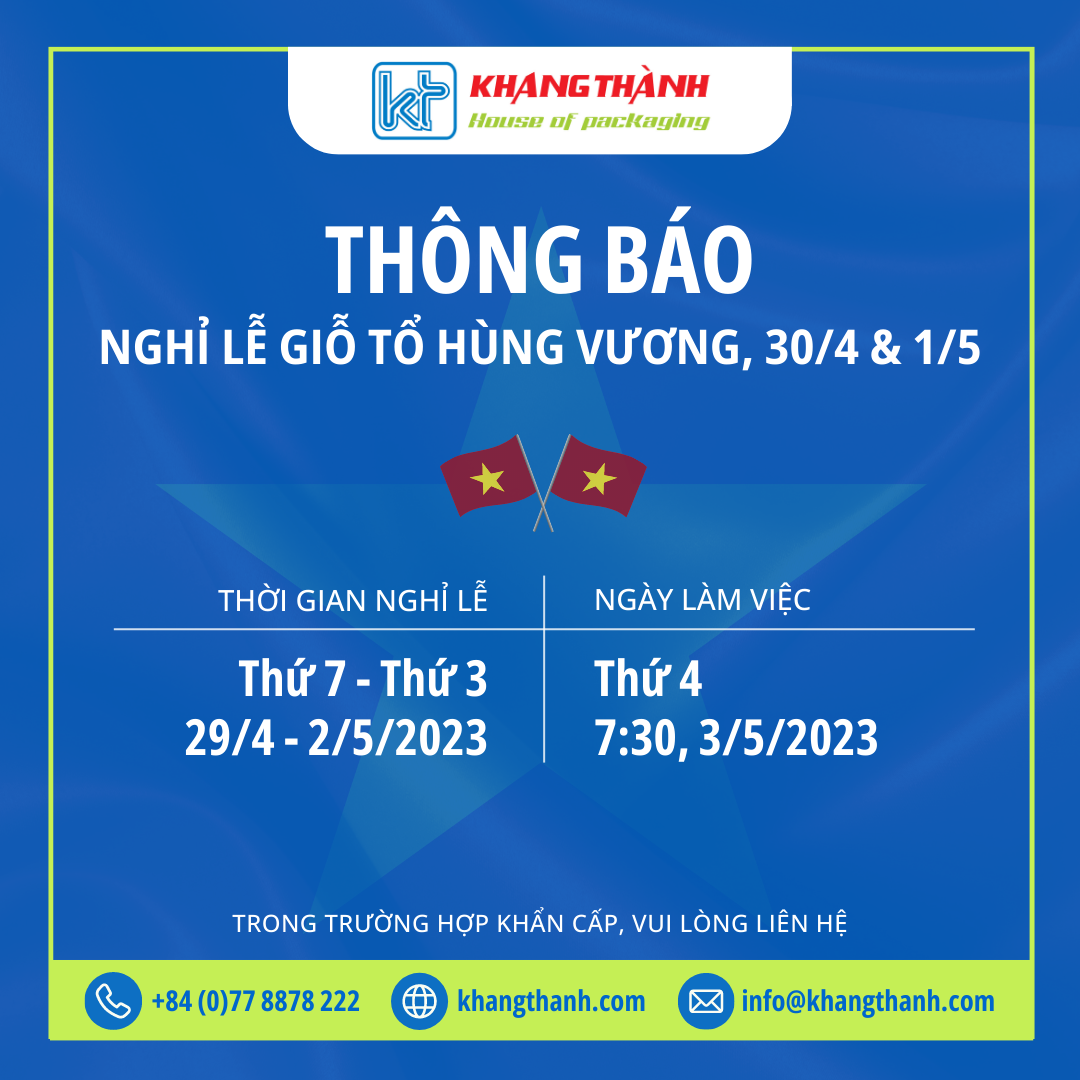 cong ty bao bi Khang Thanh thong bao nghi le