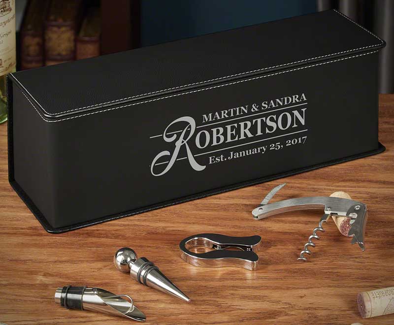 premium leather wine box