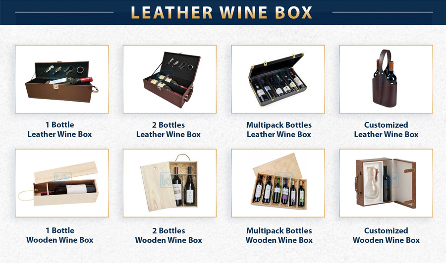 leather wine box