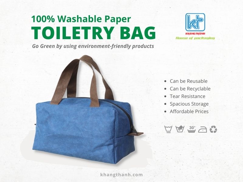 Brown paper bag storage made from washable paper