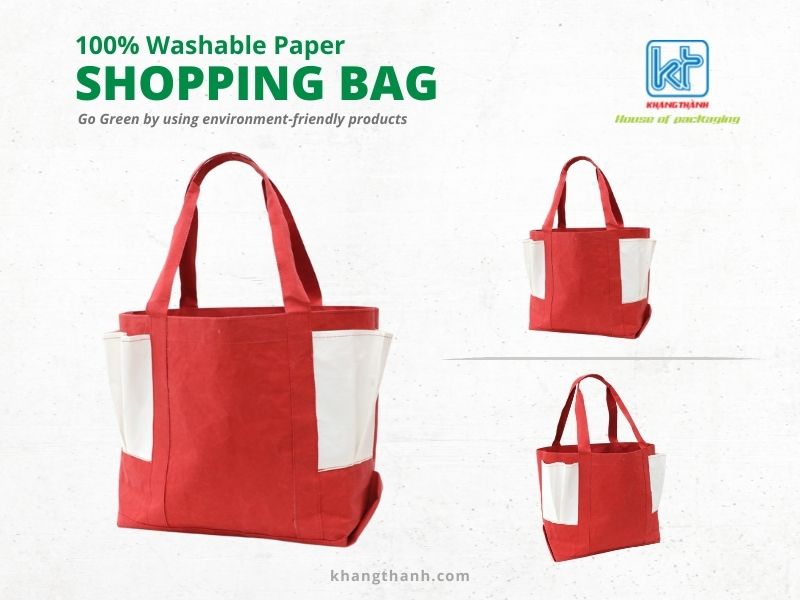 washable paper gorcery shopping bag Khang Thanh