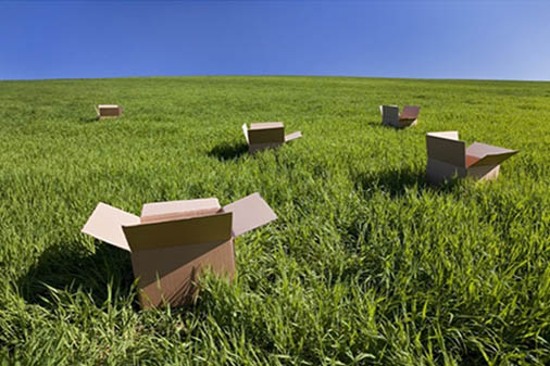 New packaging boxes smell like freshly cut grass